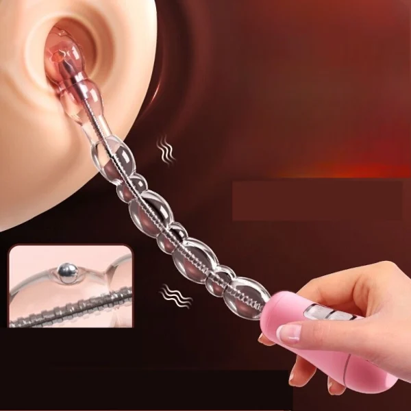 Electric anal masturbator, vibrating anal plug beads
